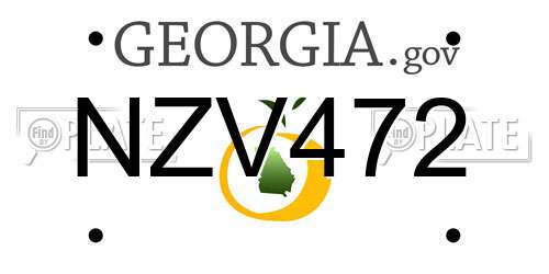 NZV472 Georgia License Plate