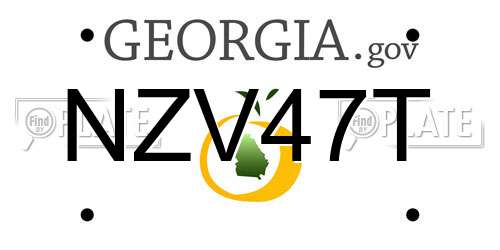 NZV47T Georgia License Plate