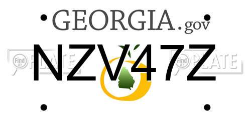 NZV47Z Georgia License Plate
