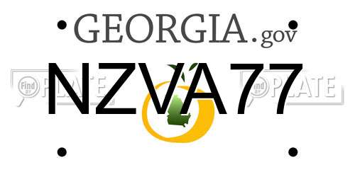 NZVA77 Georgia License Plate