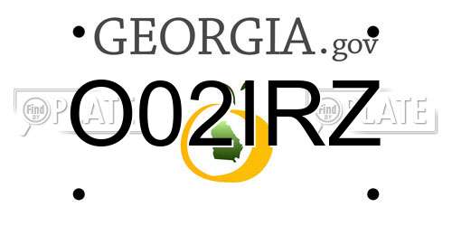 O02IRZ Georgia License Plate