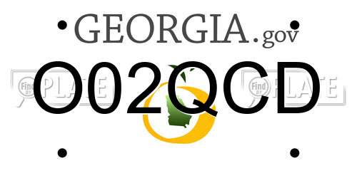 O02QCD Georgia License Plate