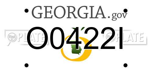 O0422I Georgia License Plate