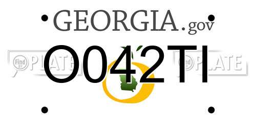 O042TI Georgia License Plate