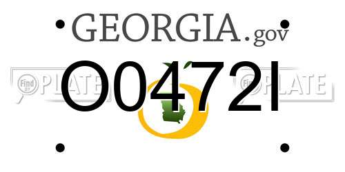 O0472I Georgia License Plate