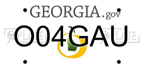 O04GAU Georgia License Plate