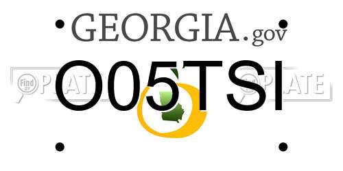 O05TSI Georgia License Plate