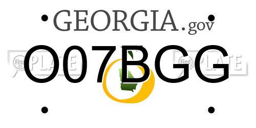 O07BGG Georgia License Plate
