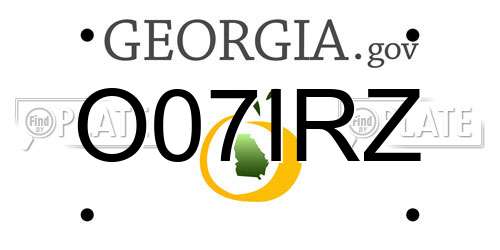O07IRZ Georgia License Plate