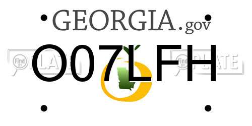 O07LFH Georgia License Plate