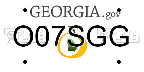 O07SGG Georgia License Plate
