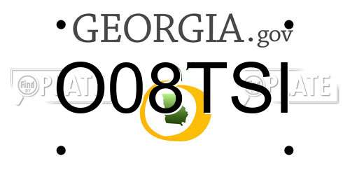 O08TSI Georgia License Plate