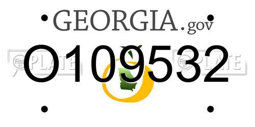 O109532 Georgia License Plate