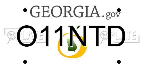 O11NTD Georgia License Plate