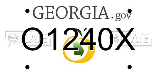 O1240X Georgia License Plate