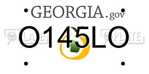 O145LO Georgia License Plate