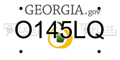 O145LQ Georgia License Plate