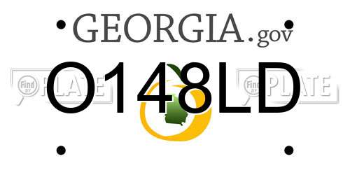 O148LD Georgia License Plate