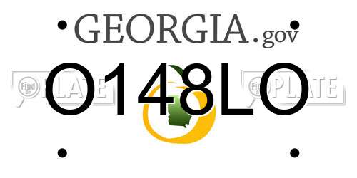 O148LO Georgia License Plate