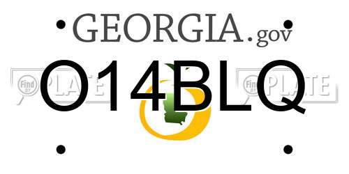 O14BLQ Georgia License Plate