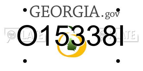 O15338I Georgia License Plate