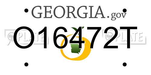 O16472T Georgia License Plate