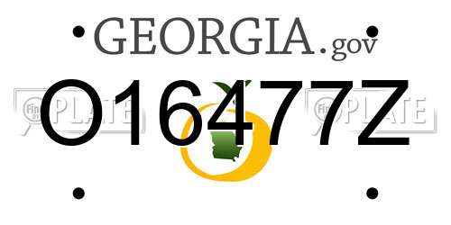 O16477Z Georgia License Plate