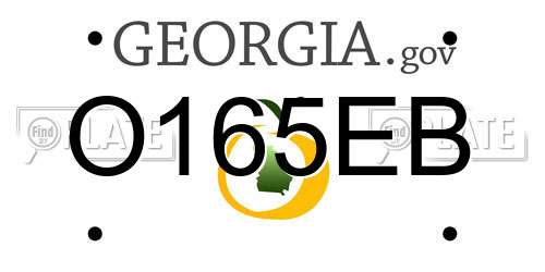 O165EB Georgia License Plate