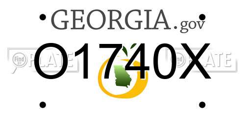 O1740X Georgia License Plate