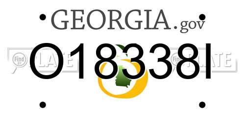 O18338I Georgia License Plate