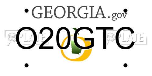 O20GTC Georgia License Plate