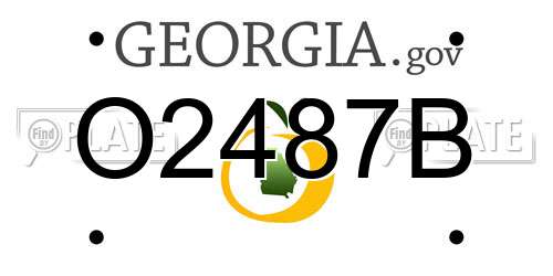 O2487B Georgia License Plate