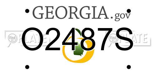 O2487S Georgia License Plate