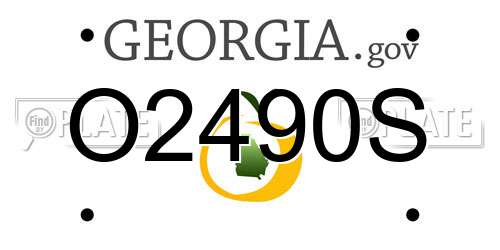O2490S Georgia License Plate