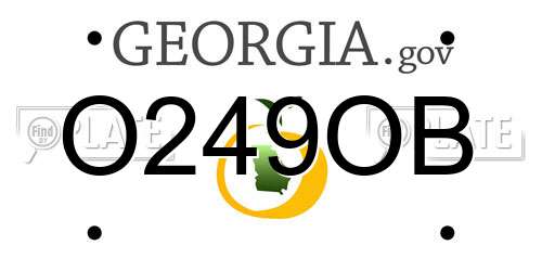 O249OB Georgia License Plate