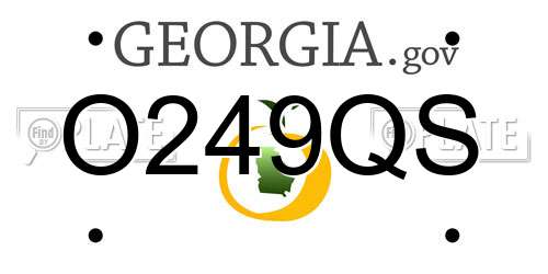 O249QS Georgia License Plate
