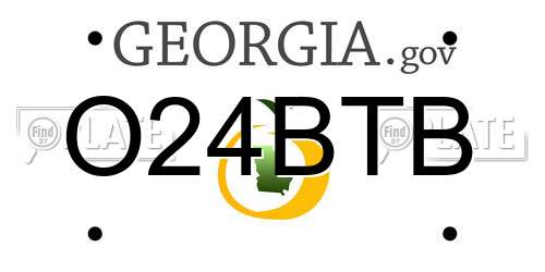 O24BTB Georgia License Plate