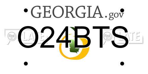O24BTS Georgia License Plate
