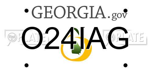 O24IAG Georgia License Plate