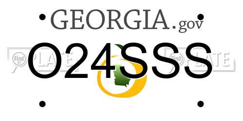 O24SSS Georgia License Plate