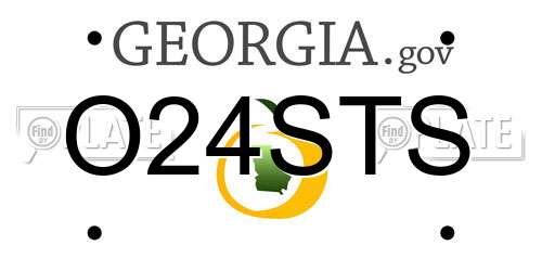 O24STS Georgia License Plate