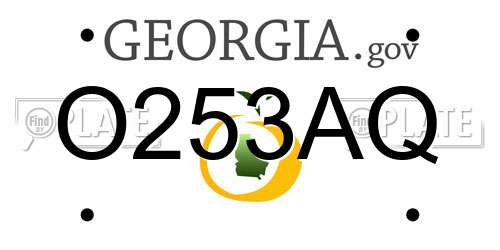O253AQ Georgia License Plate