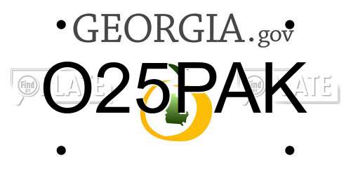 O25PAK Georgia License Plate