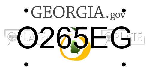 O265EG Georgia License Plate