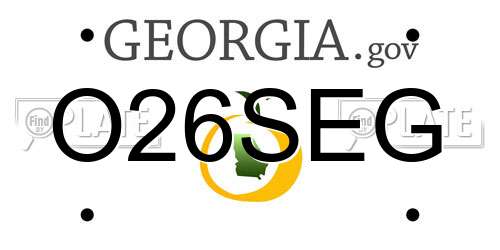 O26SEG Georgia License Plate