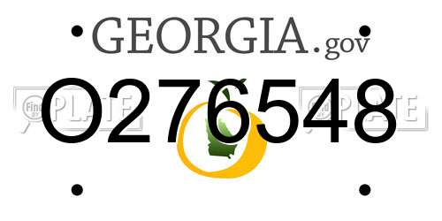 O276548 Georgia License Plate