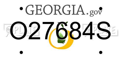 O27684S Georgia License Plate