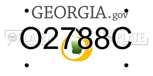O2788C Georgia License Plate
