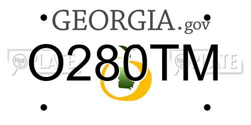 O280TM Georgia License Plate