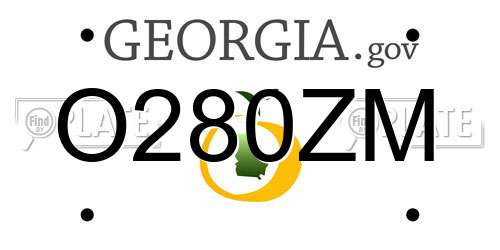 O280ZM Georgia License Plate